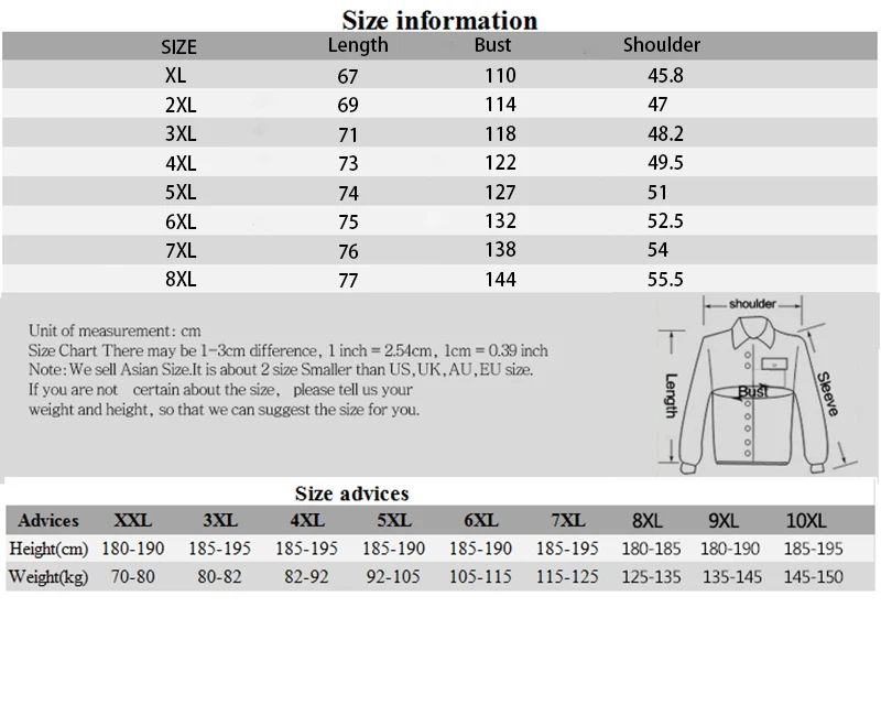 7XL 6XL 5XL XXXXL Plus Size Autumn Mens Jackets Male Casual Zipper Summer Jacket Men Spring Casual Outwear Men Jacket Man Autumn
7XL 6XL 5XL XXXXL Plus Size Autumn Mens Jackets Male Casual Zipper Summer Jacket Men Spring Casual Outwear Men Jacket Man Autumn