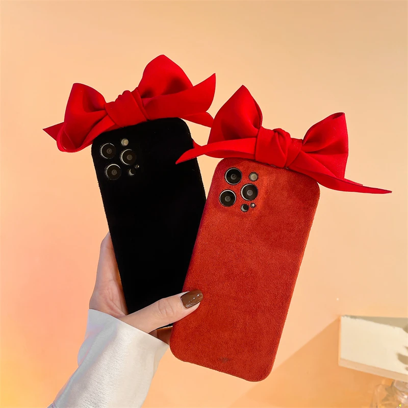 Winter plush Korean bow original for iPhone 11 12 Pro Max 8 7 Plus XsMax X XR 13 Pro Max protective phone case 
Winter plush Korean bow original for iPhone 11 12 Pro Max 8 7 Plus XsMax X XR 13 Pro Max protective phone case