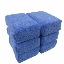 1/3/6PCS Premium Car Cleaning Sponge Microfiber Applicators Sponges Car Care Wax Polishing Towel Cloth sponge Wash Accessories