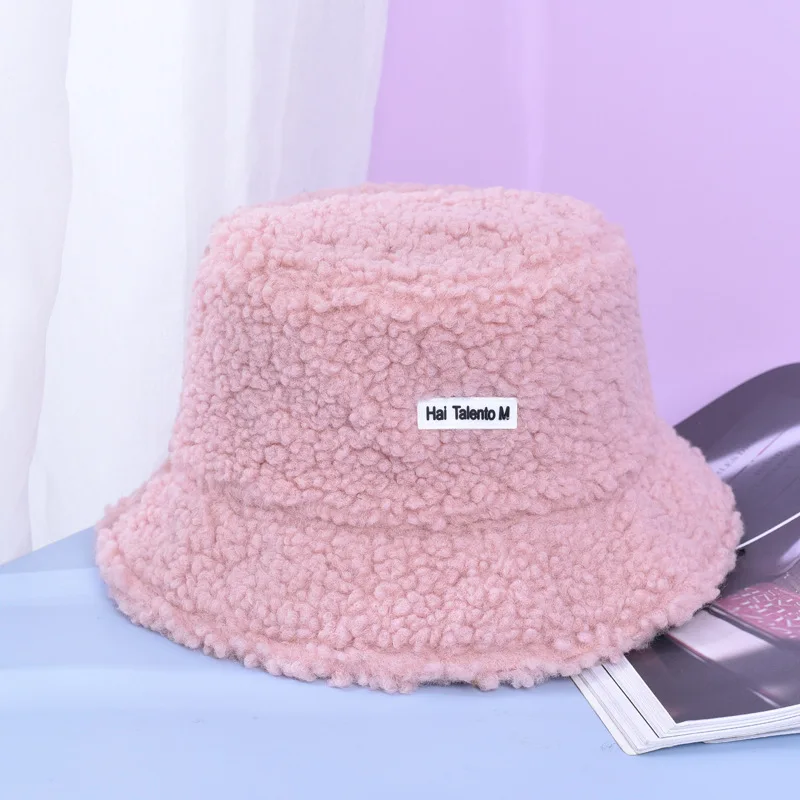 Cute Solid Color Lambswool Warm Female Cap Faux Fur Winter Bucket Hat for Women Men Outdoor Sunscreen Sun Hat Panama Lady Cap
Cute Solid Color Lambswool Warm Female Cap Faux Fur Winter Bucket Hat for Women Men Outdoor Sunscreen Sun Hat Panama Lady Cap