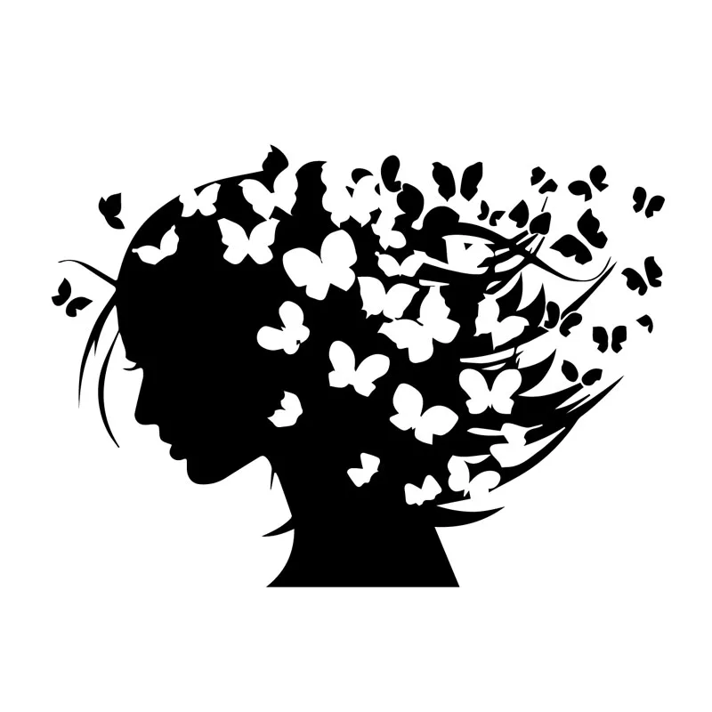 Hot Girl Butterfly Car Sticker High Quality Car Window Decoration Decal Personalized Pvc Waterproof Decal Black/white, 16cm*12cm
Hot Girl Butterfly Car Sticker High Quality Car Window Decoration Decal Personalized Pvc Waterproof Decal Black/white, 16cm*12cm