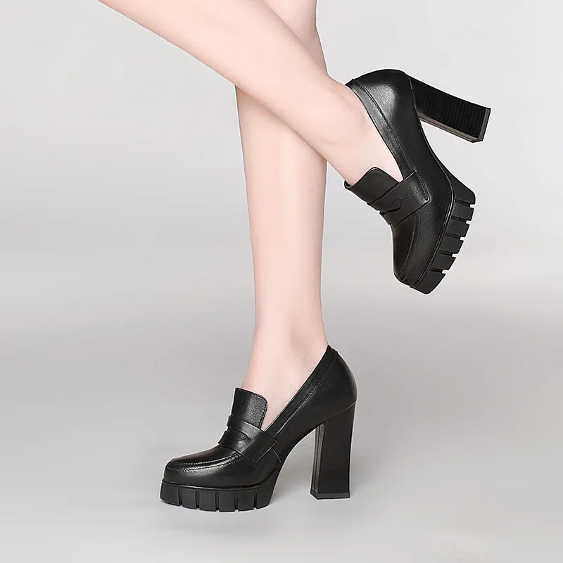 MoonMeek 2021 New Women Pumps Genuine Leather High Heels Ladies Shoes Spring Autumn Platform Party Dress Shoes Black Brown 
MoonMeek 2021 New Women Pumps Genuine Leather High Heels Ladies Shoes Spring Autumn Platform Party Dress Shoes Black Brown