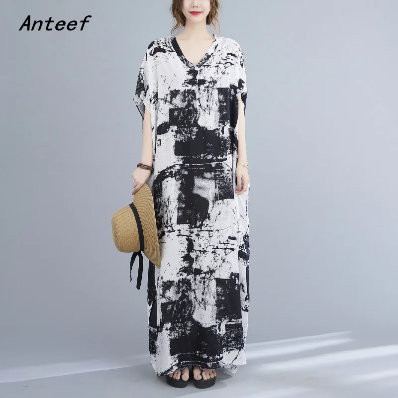 short sleeve oversized satin vintage floral dresses for women casual loose maxi long summer beach dress elegant clothing 2022
short sleeve oversized satin vintage floral dresses for women casual loose maxi long summer beach dress elegant clothing 2022