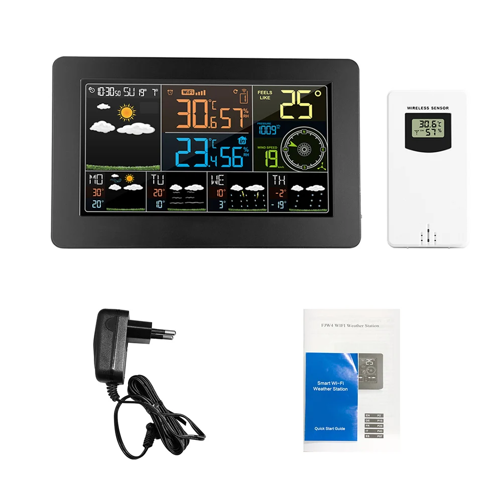 Multifunctional Weather APP Control Monitor Indoor Outdoor Temperature Humidity Barometric Wind Speed Digital Clock Function
Multifunctional Weather APP Control Monitor Indoor Outdoor Temperature Humidity Barometric Wind Speed Digital Clock Function