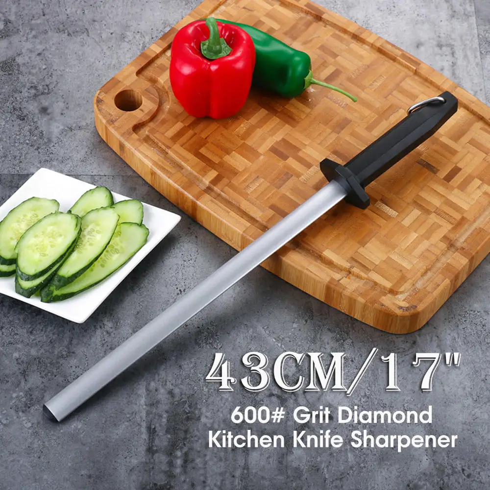 17'' 600# Grit Diamond Kitchen Knife Sharpener Sharpening Steel Rod Stone Professional Wear-Resistant
17'' 600# Grit Diamond Kitchen Knife Sharpener Sharpening Steel Rod Stone Professional Wear-Resistant