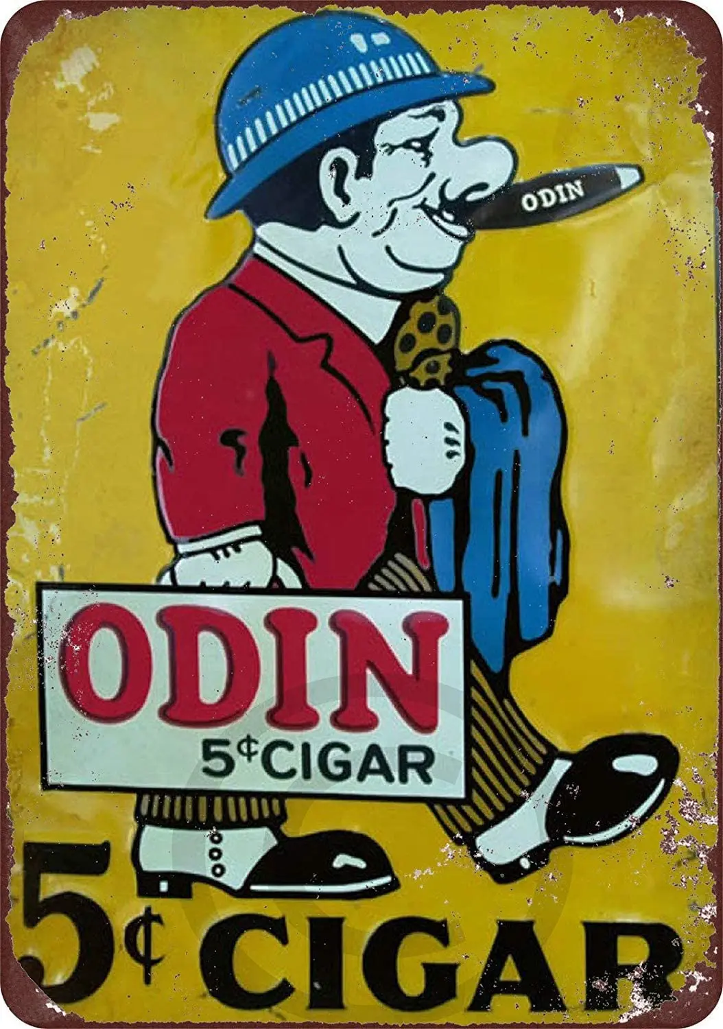 Новый жестяной знак Odin 5-центный сигара Ностальгический Алюминиевый металлический знак
Новый жестяной знак Odin 5-центный сигара Ностальгический Алюминиевый металлический знак