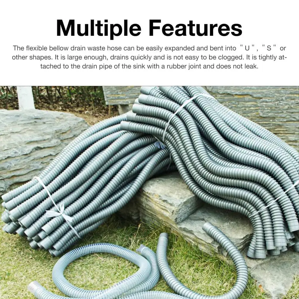 Adapters Drain Waste Hose PVC Flexible And Expandable Corrosion Resistance Use This Drain Pipe Reasonably At Any Drain Place
Adapters Drain Waste Hose PVC Flexible And Expandable Corrosion Resistance Use This Drain Pipe Reasonably At Any Drain Place