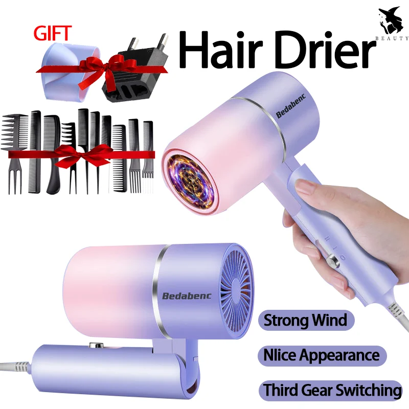 Folding Hair Dryer Quick-drying Hairdryer Hot Air Anion Hair Care For Home MIni Travel Hair Dryer Blow Drier Portable Adjustment
Folding Hair Dryer Quick-drying Hairdryer Hot Air Anion Hair Care For Home MIni Travel Hair Dryer Blow Drier Portable Adjustment