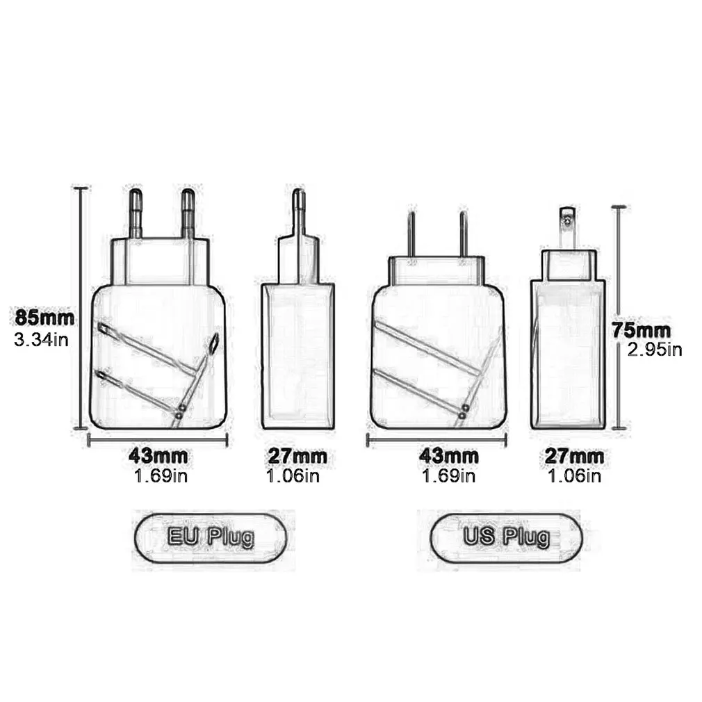 Universal AC 100-240V Power Adapter Supply Charger Eu Us Plug Mobile Phone Fast Charger Double Port Luminous Power Adapter
Universal AC 100-240V Power Adapter Supply Charger Eu Us Plug Mobile Phone Fast Charger Double Port Luminous Power Adapter