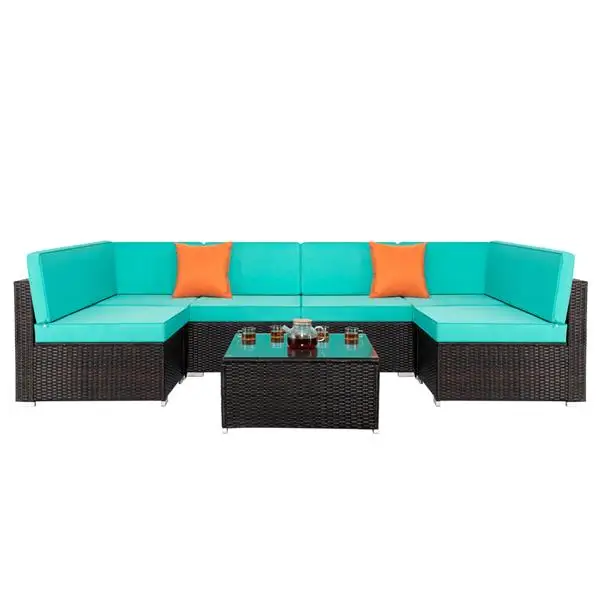 7 Piece Rattan Sofa Patio Furniture Set Outdoor Living Room Balcony Rattan Furniture Indoor Terrace Lawn Yard US Dropshipping
7 Piece Rattan Sofa Patio Furniture Set Outdoor Living Room Balcony Rattan Furniture Indoor Terrace Lawn Yard US Dropshipping