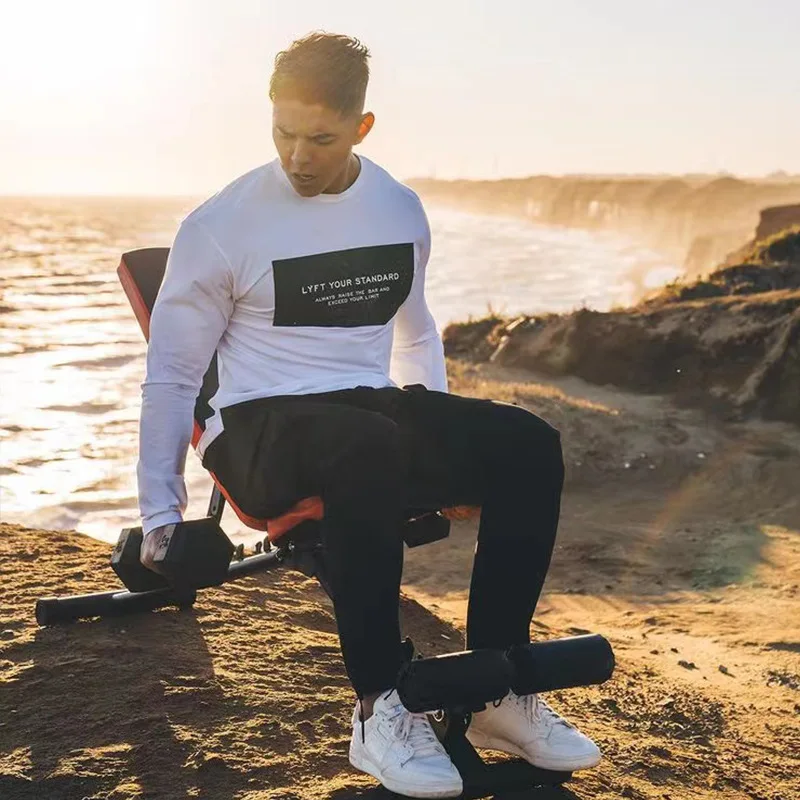 Gym Fitness Men Long Sleeve T Shirt 2021 Autumn New Male printing 100% Cotton O-neck Tops Plus Size High Quality T-shirt
Gym Fitness Men Long Sleeve T Shirt 2021 Autumn New Male printing 100% Cotton O-neck Tops Plus Size High Quality T-shirt