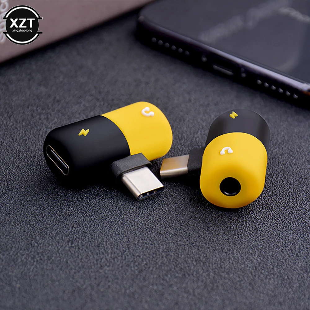 Адаптер USB Type-c на 3 5 мм для Xiaomi iphone 11 Sumsang 2 в 1 Mini Capsule | Мобильные телефоны и