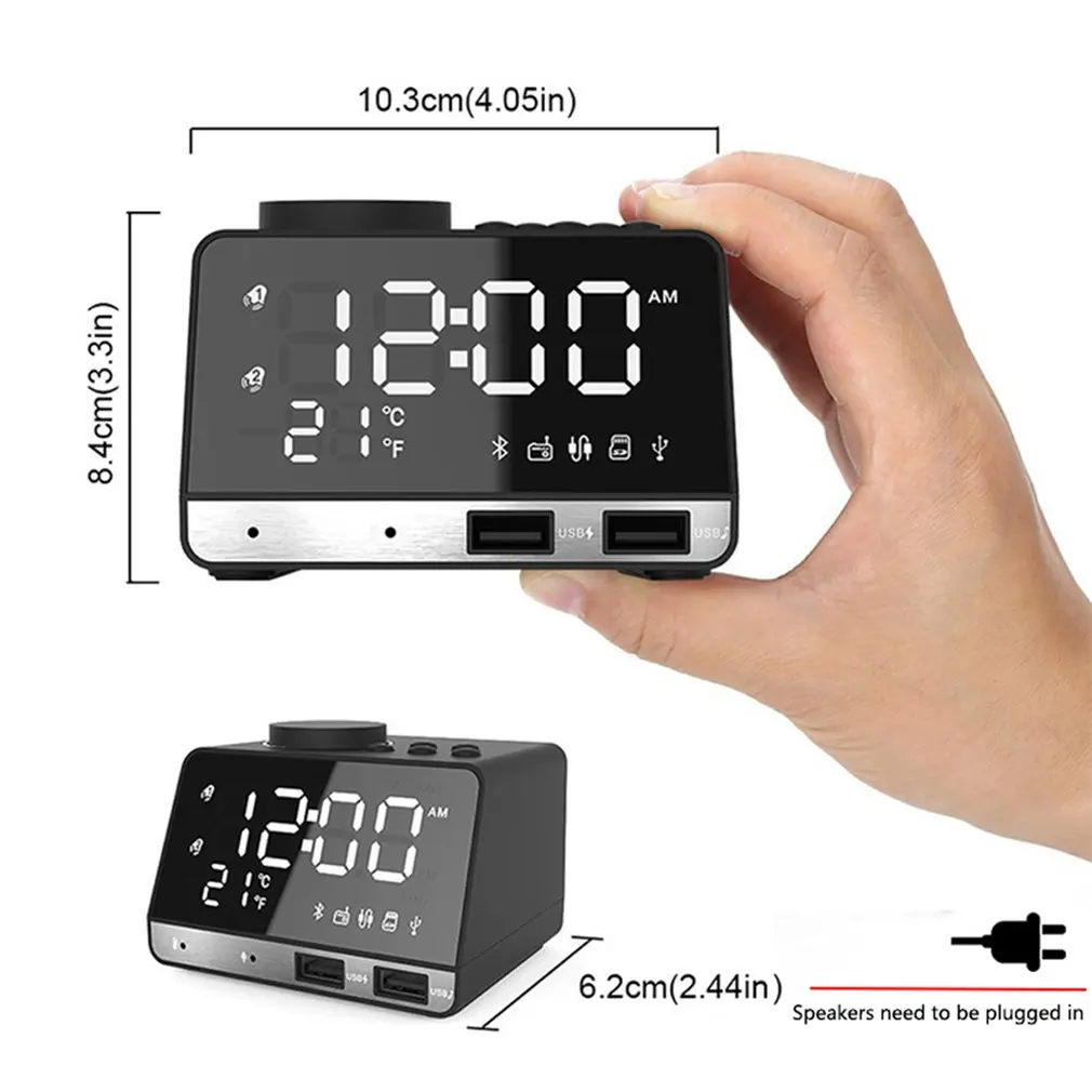 K11 Alarm Clock Speaker Mobile Phone Charging Led Makeup Mirror Smart Radio Alarm Clock Mini Speaker
K11 Alarm Clock Speaker Mobile Phone Charging Led Makeup Mirror Smart Radio Alarm Clock Mini Speaker