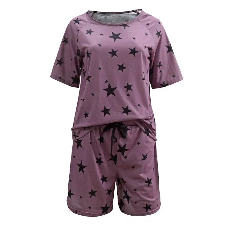 Women Spring and Summer Tops Female Casual Two-Piece Short-Sleeved Shorts Home Set Pullover 8-5
Women Spring and Summer Tops Female Casual Two-Piece Short-Sleeved Shorts Home Set Pullover 8-5