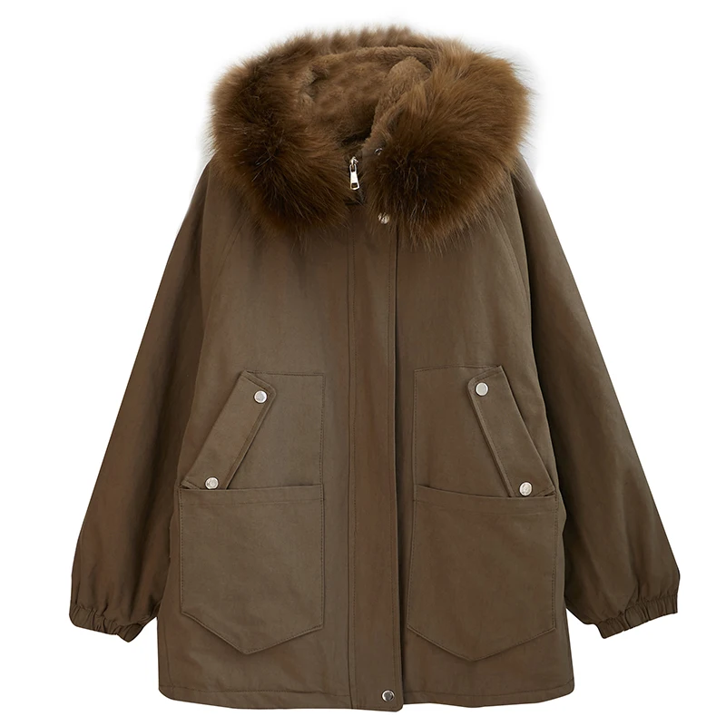 SOUL OF TIGER European Style Fashion Streetwear Winter Women Fur Collar Hooded Jackets Ladies Vintage Loose Coats Casual Clothes
SOUL OF TIGER European Style Fashion Streetwear Winter Women Fur Collar Hooded Jackets Ladies Vintage Loose Coats Casual Clothes
