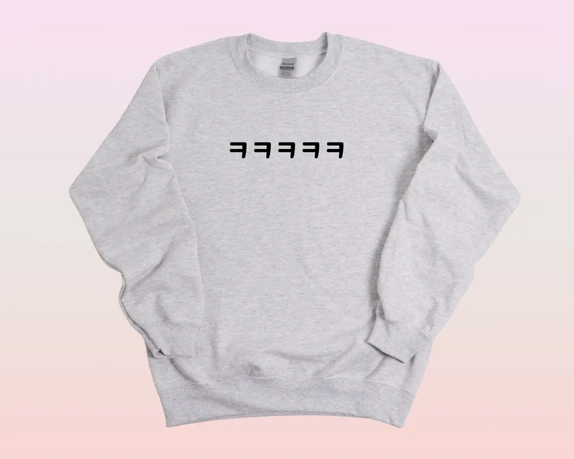Sugarbaby New Arrival Fashion Hangul Ha Ha Cotton Sweatshirt Korean Hangul Word Sweater K-drama Fans K-Pop Jumper Drop Ship
Sugarbaby New Arrival Fashion Hangul Ha Ha Cotton Sweatshirt Korean Hangul Word Sweater K-drama Fans K-Pop Jumper Drop Ship