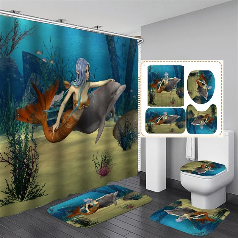 Corlorful Mermaid Scale Shower Curtain Ployester for Bathroom Waterproof for Women Little Girl with 12 Mentle Rings
Corlorful Mermaid Scale Shower Curtain Ployester for Bathroom Waterproof for Women Little Girl with 12 Mentle Rings