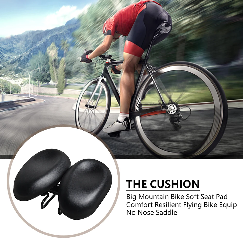 Soft Elastic Dual Pad Wide Large Bike Seat Cushion Ergonomic Noseless Bike Saddle Easyseat Bicycle equipment
Soft Elastic Dual Pad Wide Large Bike Seat Cushion Ergonomic Noseless Bike Saddle Easyseat Bicycle equipment