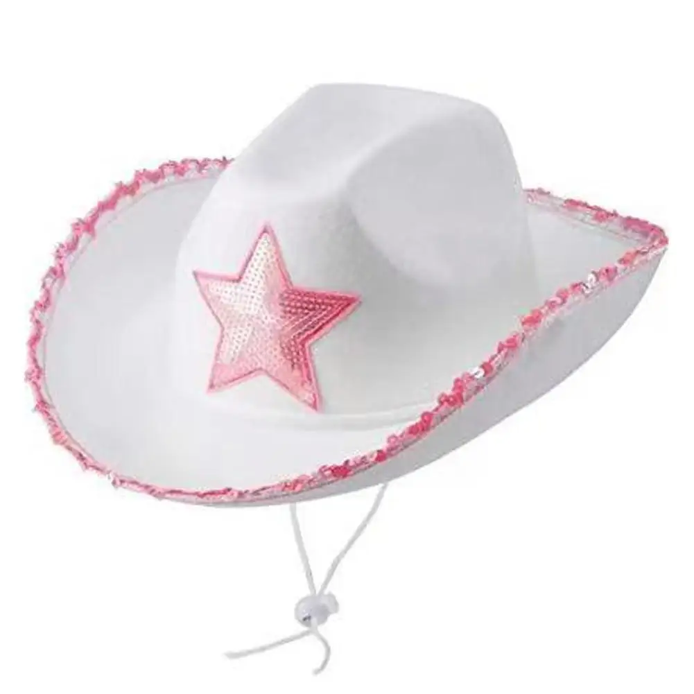 Cowboy Hat Sequined Star Hat American White Western Hat Star Five-pointed Hat Cowboy Fashion D3c9
Cowboy Hat Sequined Star Hat American White Western Hat Star Five-pointed Hat Cowboy Fashion D3c9