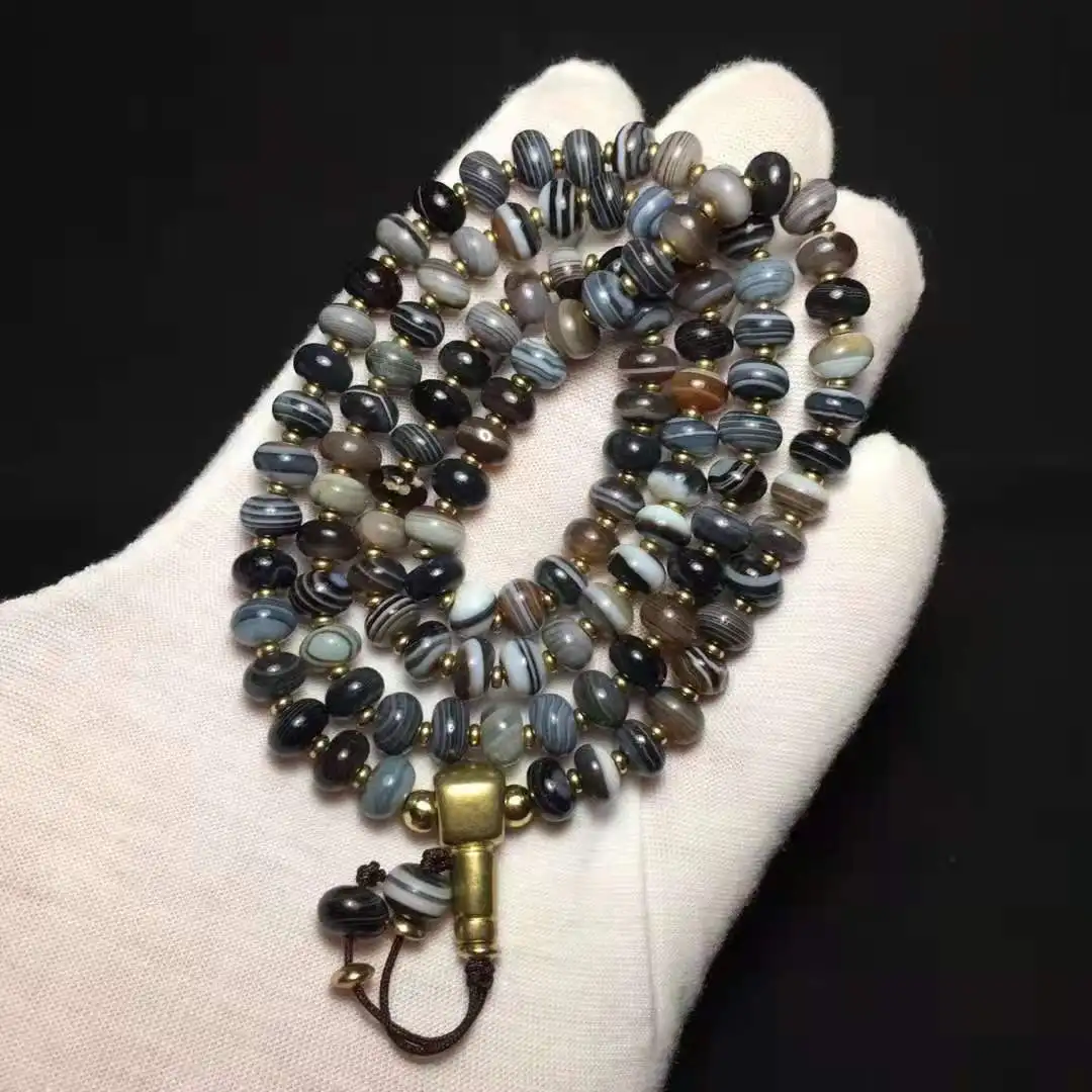 108 Beads Agate Blue Skin Natural Stone Folk Collections Colorful Stone Jewelry Prayer
108 Beads Agate Blue Skin Natural Stone Folk Collections Colorful Stone Jewelry Prayer