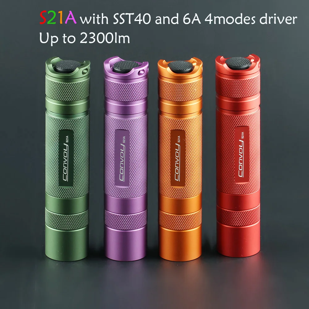LED Flashlight Convoy S21A with SST40 S2+ Plus 21700 Version Torch Linterna Led Camping Fishing Lantern Flash Light Latarka
LED Flashlight Convoy S21A with SST40 S2+ Plus 21700 Version Torch Linterna Led Camping Fishing Lantern Flash Light Latarka