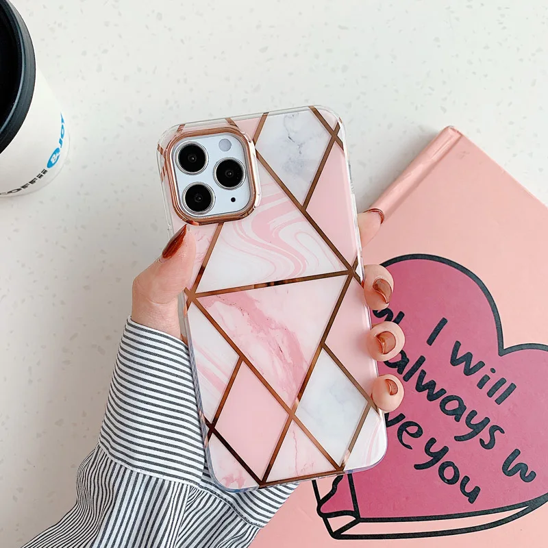 Plating Marbling Case For iPhone 11 Pro 12 Max XR 78 Plus X XS Max 12 Mini Smooth Soft Shockproof Light BackCover Geometry Shell
Plating Marbling Case For iPhone 11 Pro 12 Max XR 78 Plus X XS Max 12 Mini Smooth Soft Shockproof Light BackCover Geometry Shell