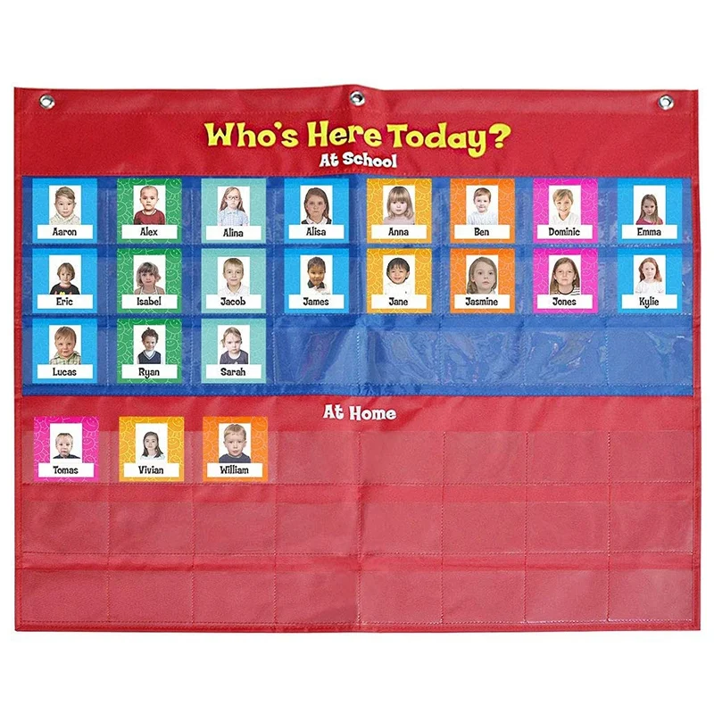 Kids Attendance Pocket Chart for Classroom Children Educational Tools 
Kids Attendance Pocket Chart for Classroom Children Educational Tools