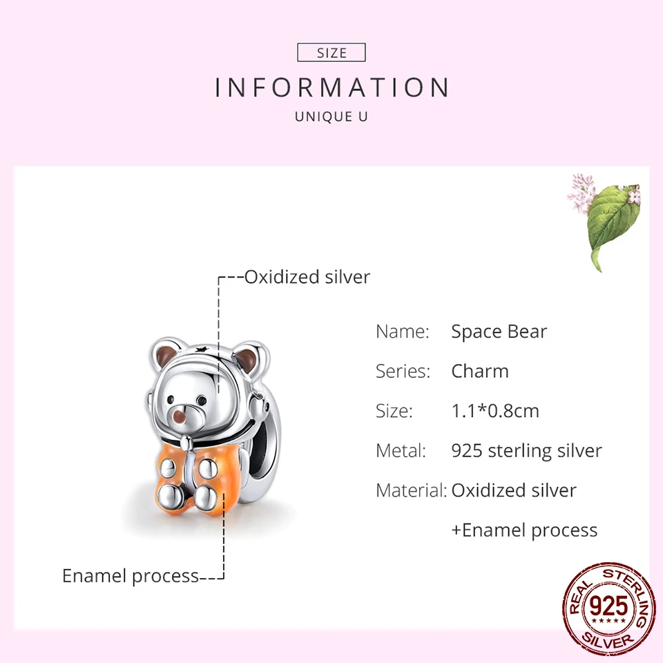BISAER 2020 925 Sterling Silver Space Bear Mysterious Charms Fit Original Silver Bracelets Pendant Jewelry Making HSC1693
BISAER 2020 925 Sterling Silver Space Bear Mysterious Charms Fit Original Silver Bracelets Pendant Jewelry Making HSC1693