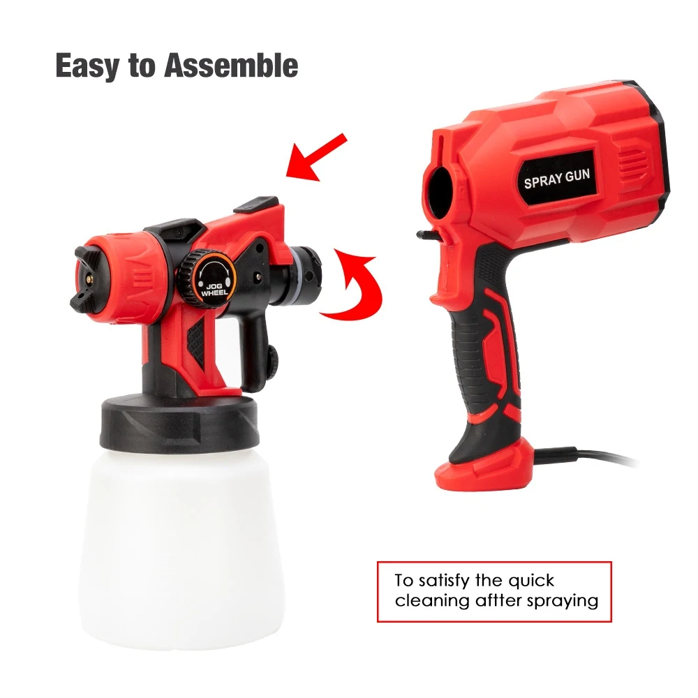 1.8MM Nozzle Spray Gun 550W 220V 800ML Car/Wall Painting High Power Spay Guns Home Electric Paint Sprayer Easy Cleaning
1.8MM Nozzle Spray Gun 550W 220V 800ML Car/Wall Painting High Power Spay Guns Home Electric Paint Sprayer Easy Cleaning