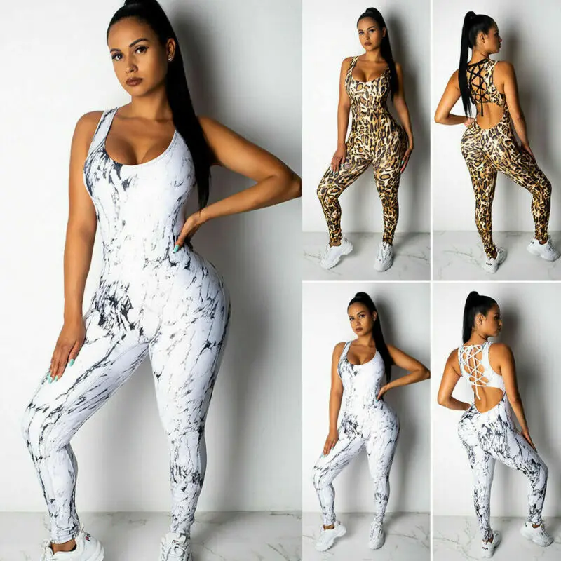 2019 Ladies Women Romper Fitness Bandage Sleeveless Jumpsuit Bodysuit Summer Leopard Suit
2019 Ladies Women Romper Fitness Bandage Sleeveless Jumpsuit Bodysuit Summer Leopard Suit