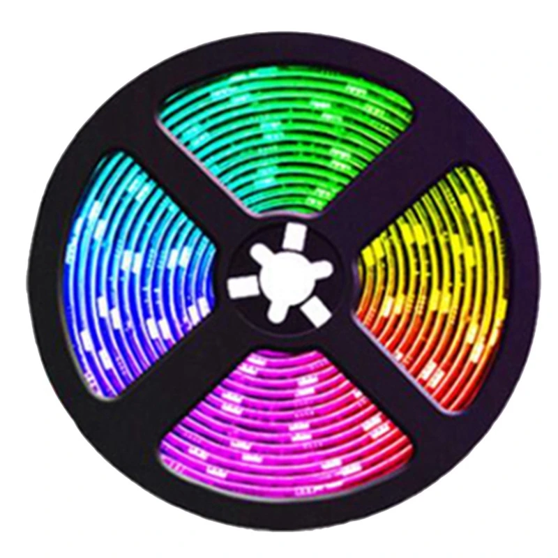 

4 шт 5M RGB Светодиодные ленты огни Цвет изменение музыкальной синхронизации Цвет для украшения дома вечерние светодиодные полосы света с пул...
