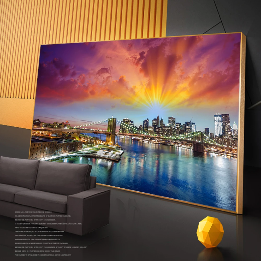 Brooklyn Bridge Night View Landscape Canvas Paintings on the Wall Art Posters and Prints New York City Art Pictures Home Decor
Brooklyn Bridge Night View Landscape Canvas Paintings on the Wall Art Posters and Prints New York City Art Pictures Home Decor
