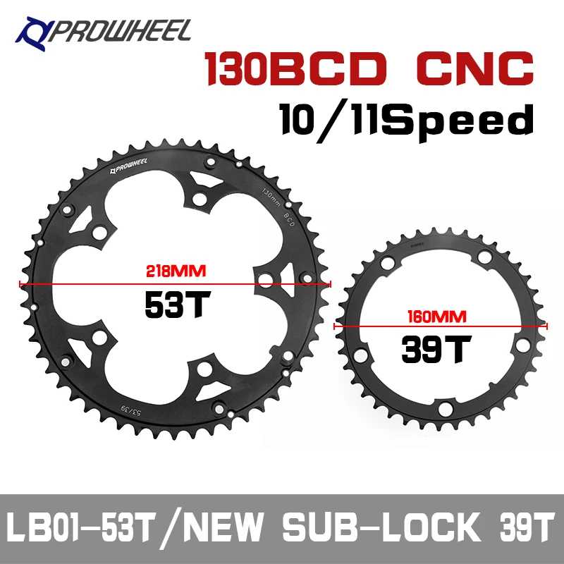 Road Bicycle Sprockets PROWHEEL 110BCD 130BCD Double Chainwheel 34T/50T 39T/53T Road chainrings 9/10/11 Speed Bike Tooth plate
Road Bicycle Sprockets PROWHEEL 110BCD 130BCD Double Chainwheel 34T/50T 39T/53T Road chainrings 9/10/11 Speed Bike Tooth plate