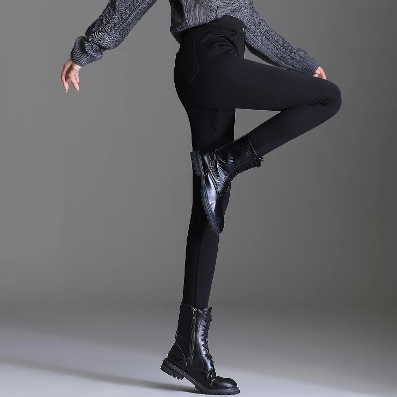 Pencil Pants Women Trousers High Waist Skinny Black Casual Slimming Thick Autumn Warm Velvet Pants for Women Plus Size baggies
Pencil Pants Women Trousers High Waist Skinny Black Casual Slimming Thick Autumn Warm Velvet Pants for Women Plus Size baggies
