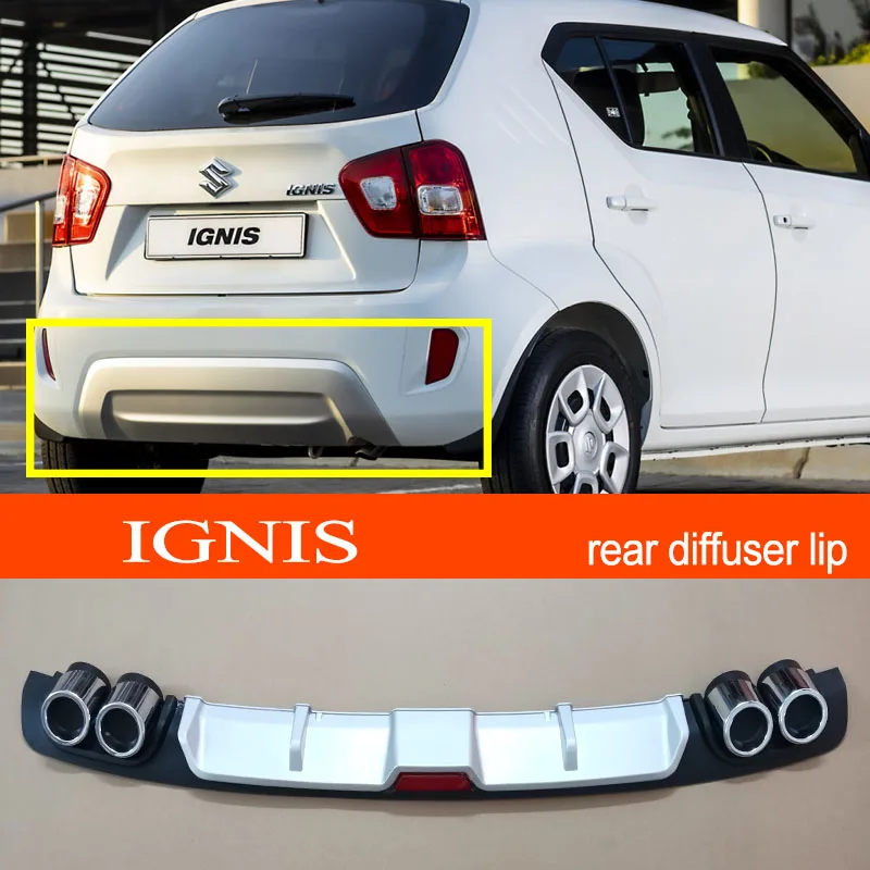 IGNIS ABS Plastic Silver / Black Car Rear Bumper Rear Diffuser Spoiler Lip for Suzuki IGNIS
IGNIS ABS Plastic Silver / Black Car Rear Bumper Rear Diffuser Spoiler Lip for Suzuki IGNIS