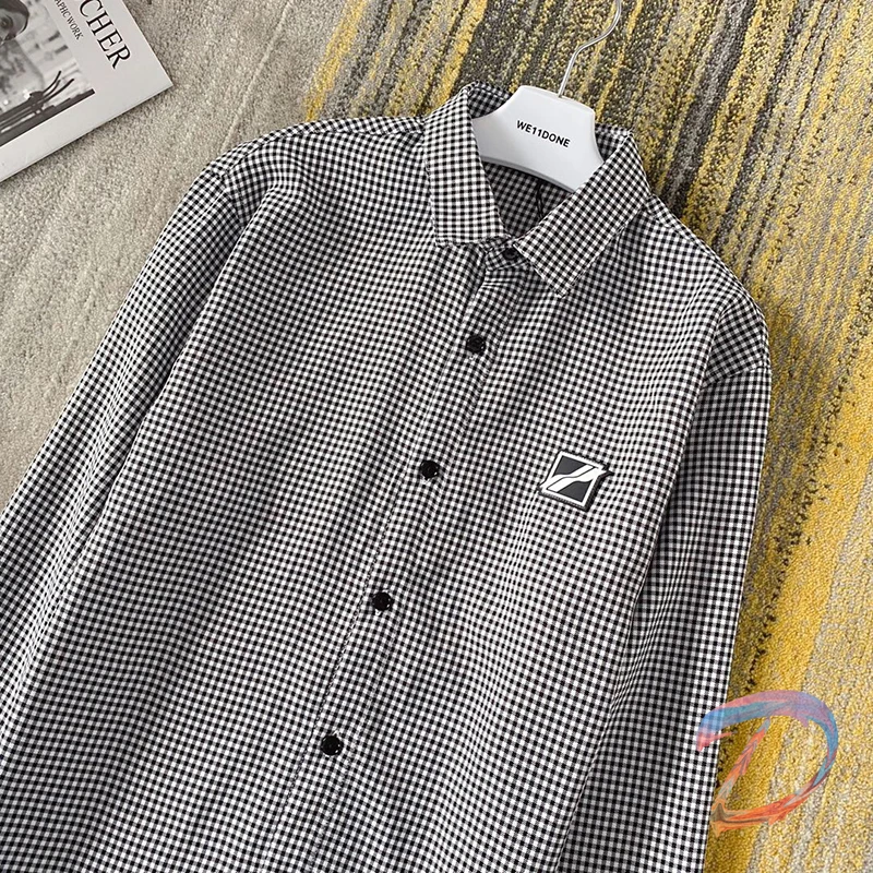 We11done Shirts Oversize Men's Women's Lapel Plaid Shirt Welldone Fashion Casual Tops
We11done Shirts Oversize Men's Women's Lapel Plaid Shirt Welldone Fashion Casual Tops