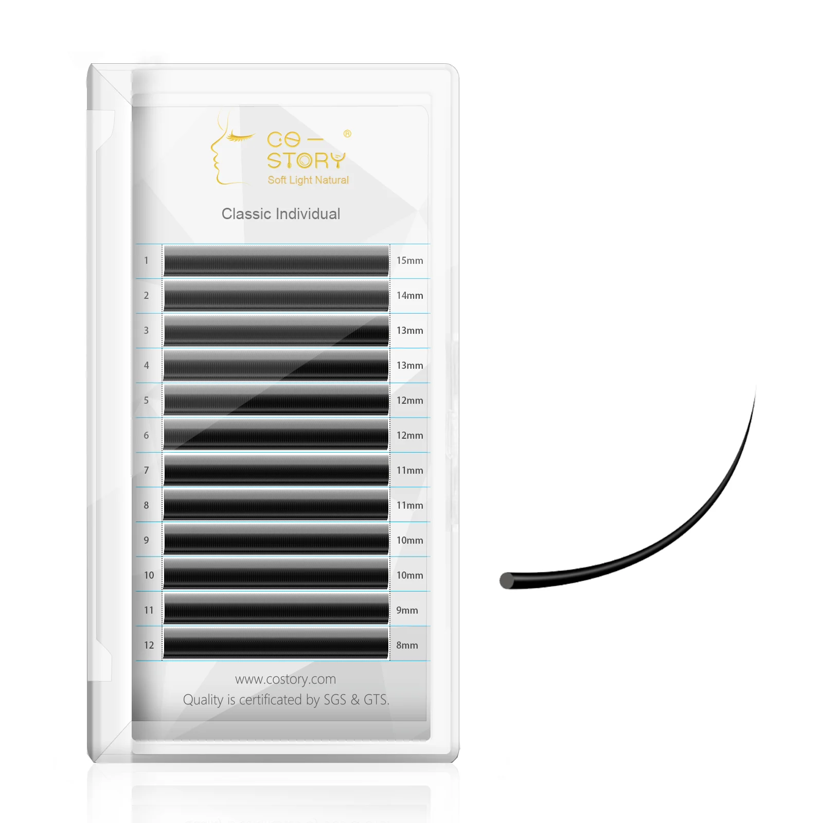 Costory Eyelash Extension Classic Lashes Individual Light Soft Natural Single Makeup Mink Black False Eyelashes
Costory Eyelash Extension Classic Lashes Individual Light Soft Natural Single Makeup Mink Black False Eyelashes