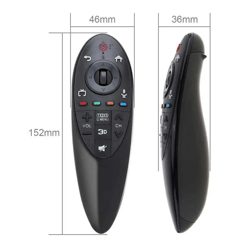 

3D Magic Black 433MHz IR TV Remote Control LCD Smart TV AN-MR500 AN-MR500G ANMR500 With 10M Transmission Distance Fit for LG TV