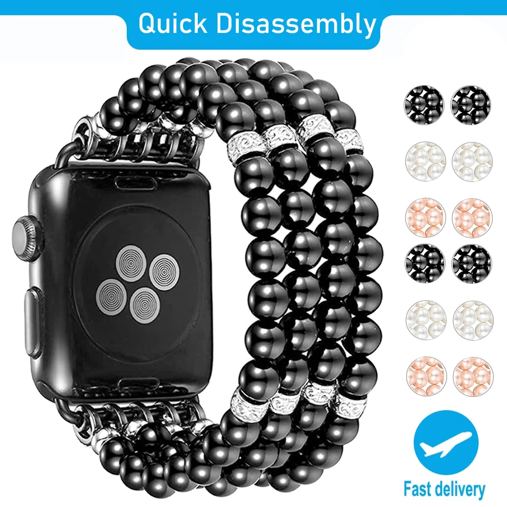 Ремешок жемчужный ручной работы для Apple Watch Band 42 мм 44 мм 40 мм 38 мм, удобный браслет для Iwatch Series SE/6/5/4/3/2/1, аксессуары
Ремешок жемчужный ручной работы для Apple Watch Band 42 мм 44 мм 40 мм 38 мм, удобный браслет для Iwatch Series SE/6/5/4/3/2/1, аксессуары