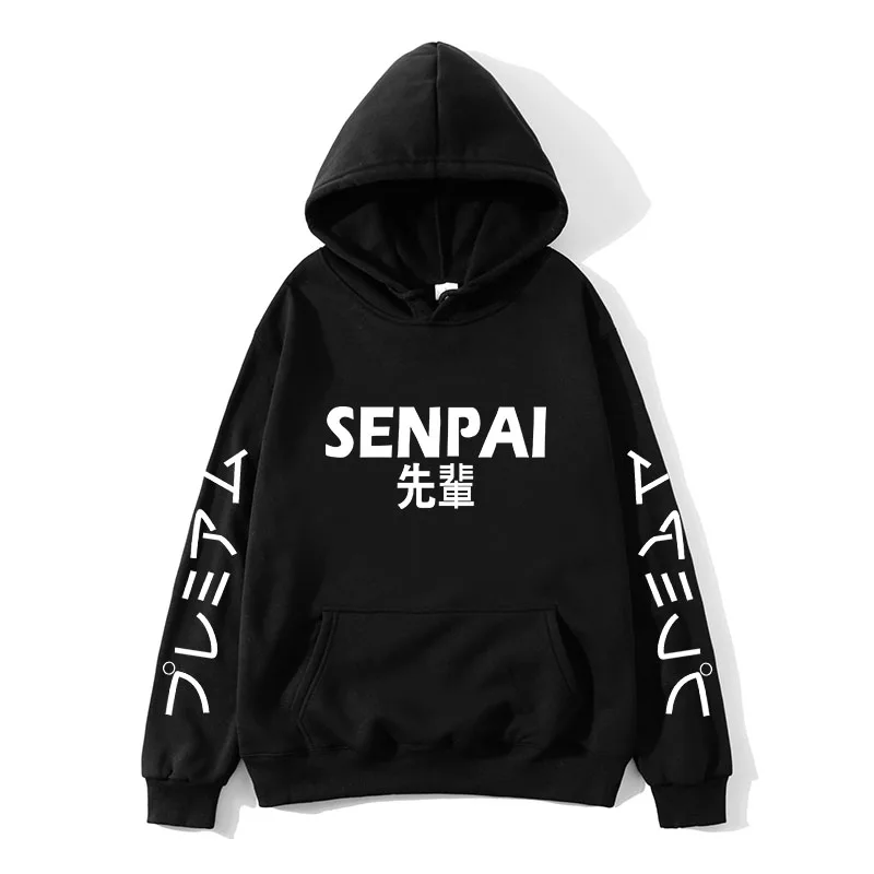 Модная Японская уличная толстовка с капюшоном SENPAI несколько цветов мужские и