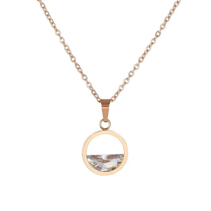 JIOROMY Stainless Steel Fashion Round Half Crystal Lady Pendant Necklaces Wholesale Jewelry Women Short Box Chains No Fade
JIOROMY Stainless Steel Fashion Round Half Crystal Lady Pendant Necklaces Wholesale Jewelry Women Short Box Chains No Fade