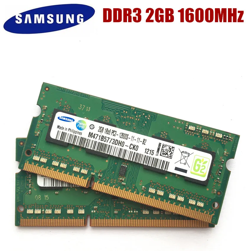 SAMSUNG DDR3 2 Гб PC3 PC3L 12800S 1600 МГц память для ноутбука 2G модуль SODIMM RAM|Оперативная память|