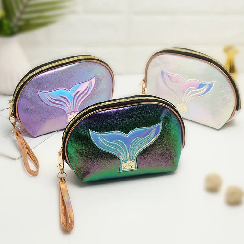 Makeup Laser Travel Mermaid Women Large Capacity Semicircle Pu Leather Cosmetic Bag
Makeup Laser Travel Mermaid Women Large Capacity Semicircle Pu Leather Cosmetic Bag