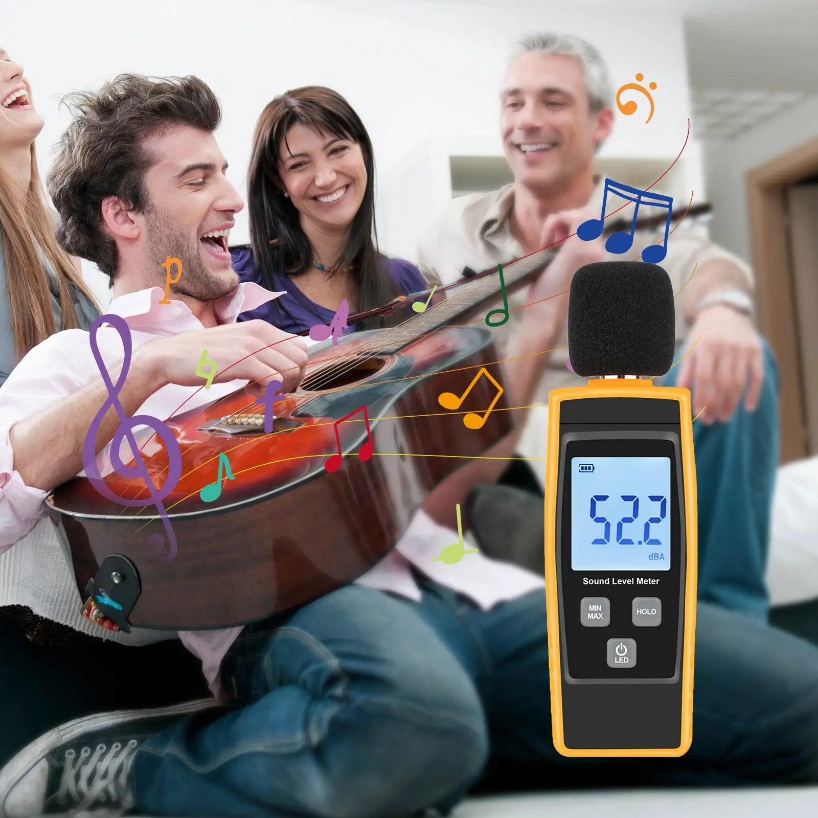 RZ1359 Sound Level Meter Measurement 30-130dB Hand-Held Noise Tester Digital Sound Detector For Noise Sound Home Theater
RZ1359 Sound Level Meter Measurement 30-130dB Hand-Held Noise Tester Digital Sound Detector For Noise Sound Home Theater