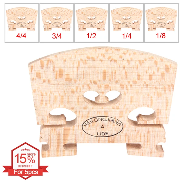 

IRIN High Quality Maple Wood Regular Acoustic Violin Bridge 1/8 & 1/4 & 1/2 & 3/4 & 4/4 Optional Sizes Durable Violin Bridge