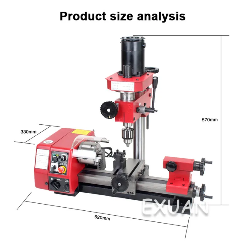 Mini home multifunctional drilling and milling machine lathe small machine tool sturdy and durable 220V
Mini home multifunctional drilling and milling machine lathe small machine tool sturdy and durable 220V