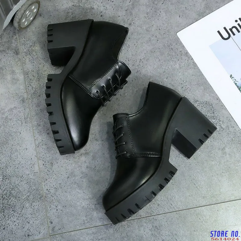 High Heels Autumn British Style Split Leather Women Square Heel Platform Shoes Woman Lace-up Oxford Shoes for Women Heels 7cm
High Heels Autumn British Style Split Leather Women Square Heel Platform Shoes Woman Lace-up Oxford Shoes for Women Heels 7cm