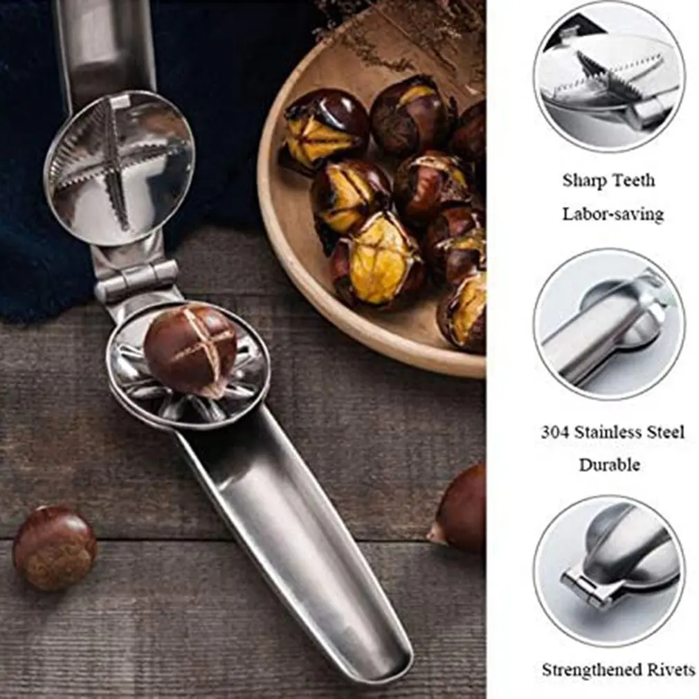 2in1 Nut Opener Cutter Gadgets Quick Chestnut Clip Walnut Pliers Metal Nutcracker Sheller Kitchen Tools Stainless Steel
2in1 Nut Opener Cutter Gadgets Quick Chestnut Clip Walnut Pliers Metal Nutcracker Sheller Kitchen Tools Stainless Steel