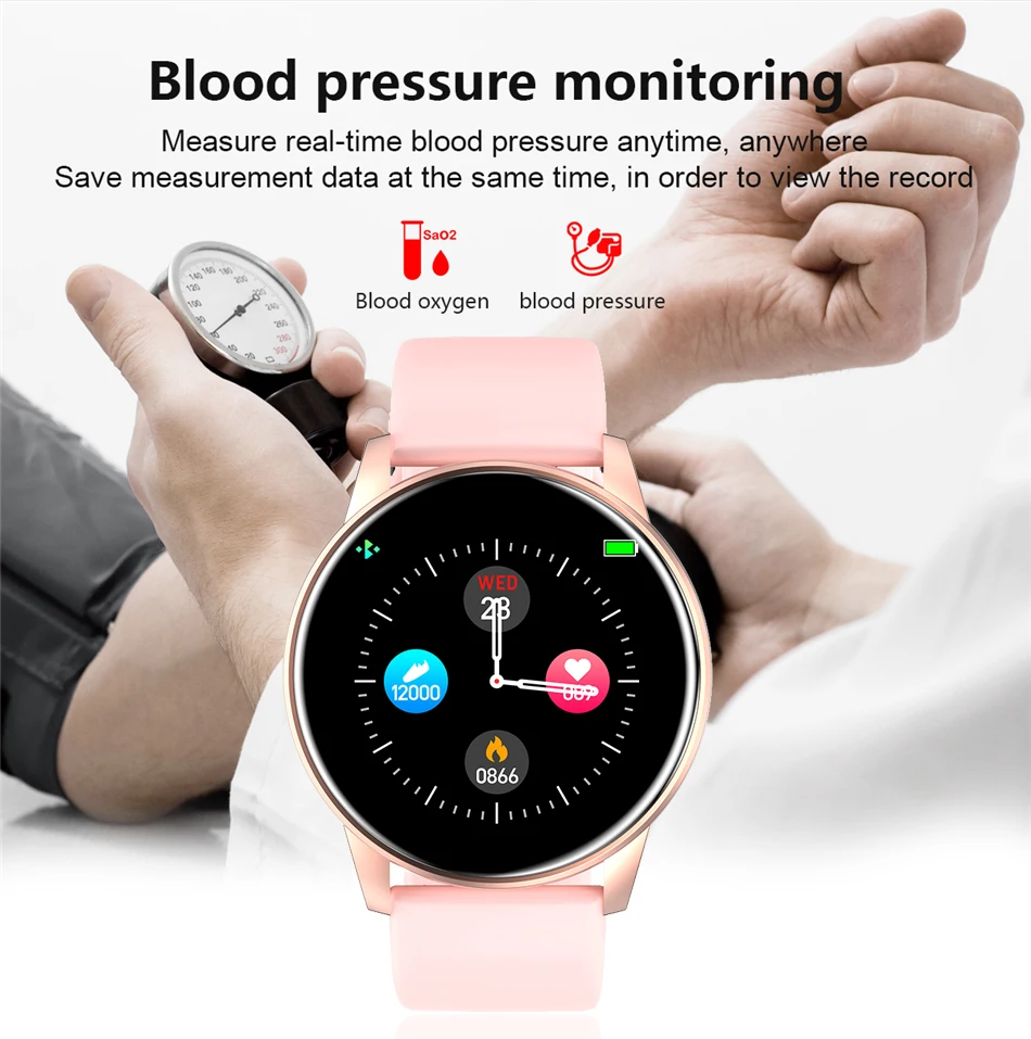 Women Smart Watch Real-time Weather Forecast Activity Tracker Heart Rate Monitor Sports Ladies Smart Watch Men For Android IOS
Women Smart Watch Real-time Weather Forecast Activity Tracker Heart Rate Monitor Sports Ladies Smart Watch Men For Android IOS