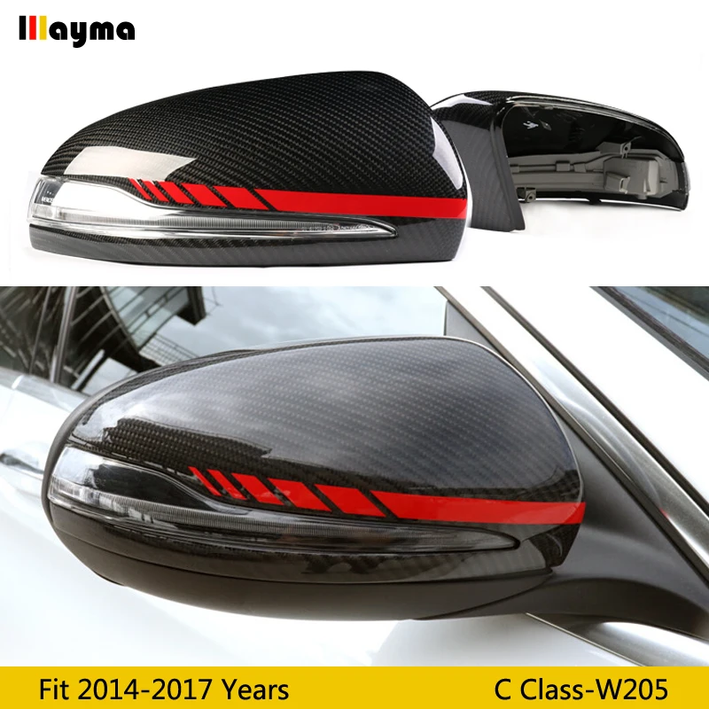 W205 For AMG red line Style Carbon Fiber replace Mirror cover For Benz C class C180 C200 C250 RHD LHD Car rear mirror cap 2pcs
W205 For AMG red line Style Carbon Fiber replace Mirror cover For Benz C class C180 C200 C250 RHD LHD Car rear mirror cap 2pcs